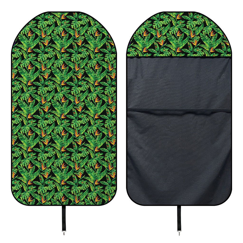 Bird Of Paradise And Palm Leaves Print Waterproof Car Seat Cover