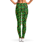 Bird Of Paradise And Palm Leaves Print Women's Leggings