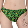 Bird Of Paradise And Palm Leaves Print Women's Thong
