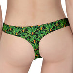 Bird Of Paradise And Palm Leaves Print Women's Thong