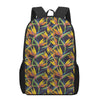 Bird Of Paradise Flower Pattern Print 17 Inch Backpack