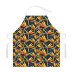 Bird Of Paradise Flower Pattern Print Adjustable Apron