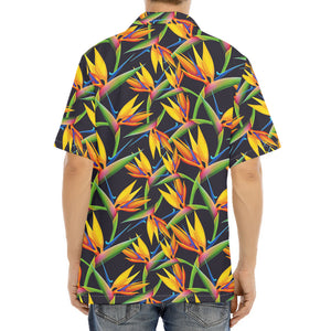 Bird Of Paradise Flower Pattern Print Aloha Shirt