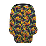 Bird Of Paradise Flower Pattern Print Baby Seat Cover