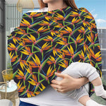 Bird Of Paradise Flower Pattern Print Baby Seat Cover