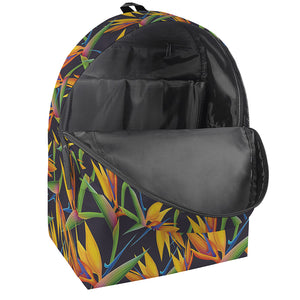 Bird Of Paradise Flower Pattern Print Backpack