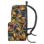 Bird Of Paradise Flower Pattern Print Backpack