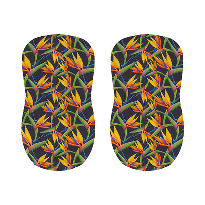 Bird Of Paradise Flower Pattern Print Bar Stool Covers