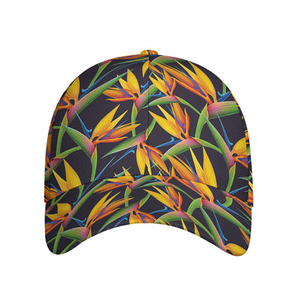 Bird Of Paradise Flower Pattern Print Baseball Cap