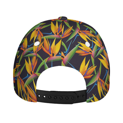 Bird Of Paradise Flower Pattern Print Baseball Cap