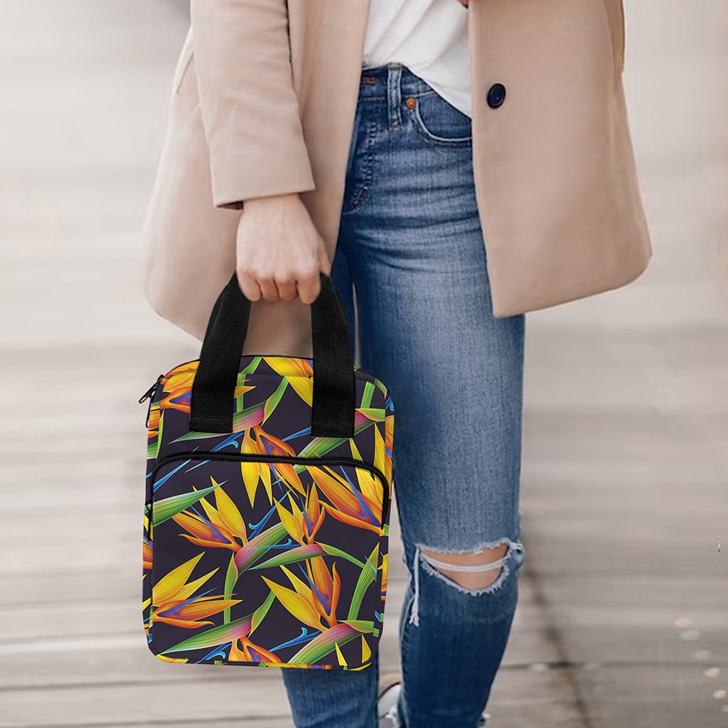 Bird Of Paradise Flower Pattern Print Bible Tote Bag