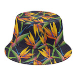 Bird Of Paradise Flower Pattern Print Bucket Hat