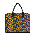 Bird Of Paradise Flower Pattern Print Canvas Tote Bag