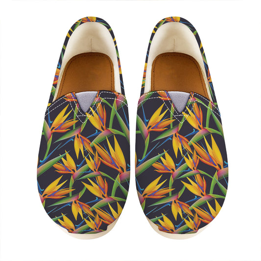 Bird Of Paradise Flower Pattern Print Casual Shoes
