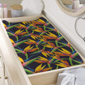 Bird Of Paradise Flower Pattern Print Changing Pad Cover