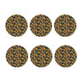 Bird Of Paradise Flower Pattern Print Coaster Set