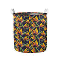 Bird Of Paradise Flower Pattern Print Collapsible Laundry Basket