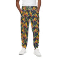 Bird Of Paradise Flower Pattern Print Cotton Sweatpants