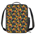Bird Of Paradise Flower Pattern Print Crossbody Lunch Bag