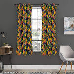 Bird Of Paradise Flower Pattern Print Curtain