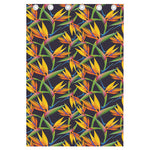 Bird Of Paradise Flower Pattern Print Curtain