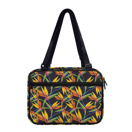 Bird Of Paradise Flower Pattern Print Double Strap Bible Bag