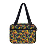 Bird Of Paradise Flower Pattern Print Double Strap Bible Bag