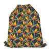 Bird Of Paradise Flower Pattern Print Drawstring Bag