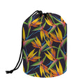 Bird Of Paradise Flower Pattern Print Drawstring Makeup Bag