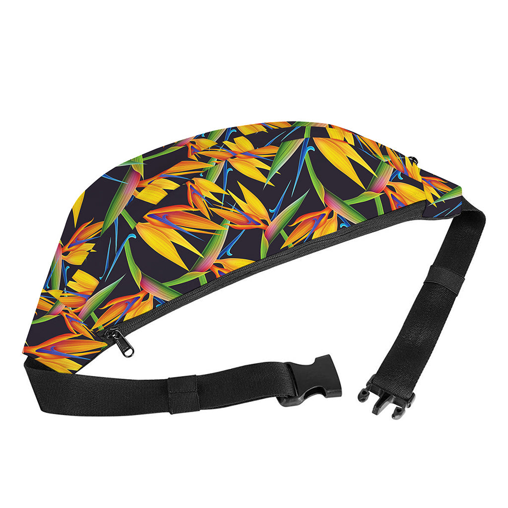 Bird Of Paradise Flower Pattern Print Fanny Pack