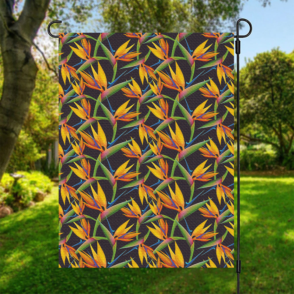 Bird Of Paradise Flower Pattern Print Garden Flag