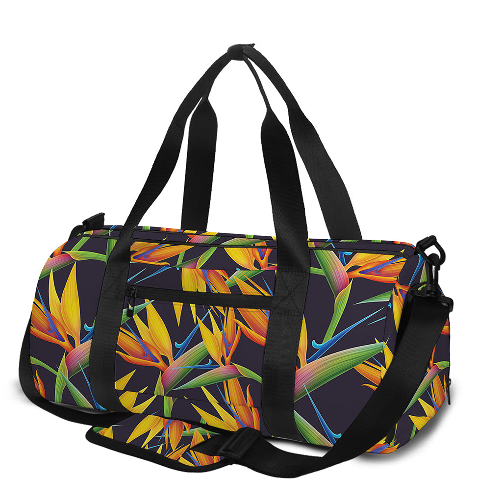Bird Of Paradise Flower Pattern Print Gym Bag