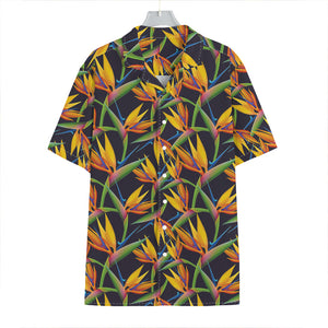 Bird Of Paradise Flower Pattern Print Hawaiian Shirt