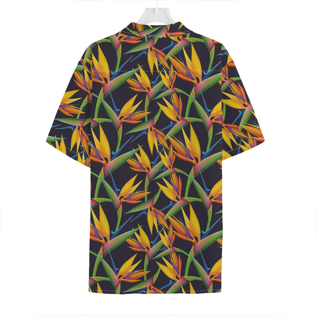 Bird Of Paradise Flower Pattern Print Hawaiian Shirt