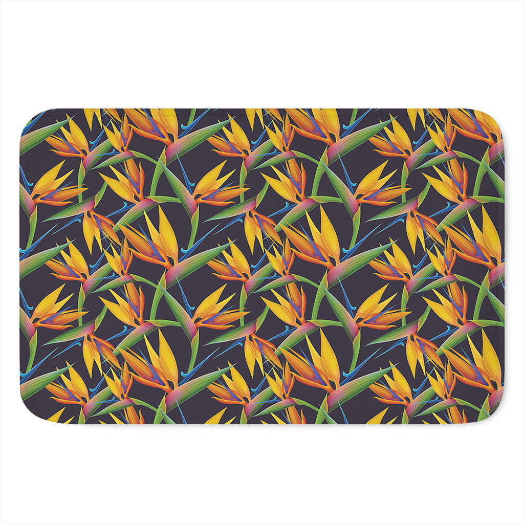 Bird Of Paradise Flower Pattern Print Indoor Door Mat