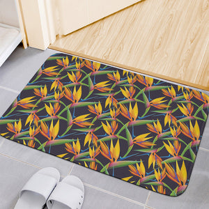 Bird Of Paradise Flower Pattern Print Indoor Door Mat