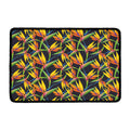 Bird Of Paradise Flower Pattern Print Kitchen Mat