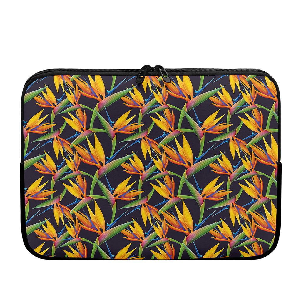 Bird Of Paradise Flower Pattern Print Laptop Sleeve
