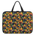 Bird Of Paradise Flower Pattern Print Laptop Sleeve With Handle