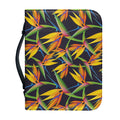 Bird Of Paradise Flower Pattern Print Leather Bible Cover
