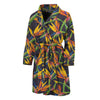 Bird Of Paradise Flower Pattern Print Men's Bathrobe