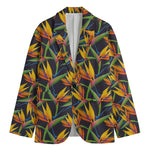 Bird Of Paradise Flower Pattern Print Men's Blazer