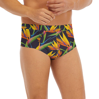Bird Of Paradise Flower Pattern Print Men's Briefs
