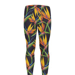 Bird Of Paradise Flower Pattern Print Men's leggings