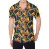 Bird Of Paradise Flower Pattern Print Men's Shirt