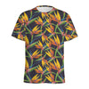 Bird Of Paradise Flower Pattern Print Men's Sports T-Shirt