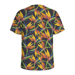 Bird Of Paradise Flower Pattern Print Men's Sports T-Shirt