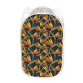 Bird Of Paradise Flower Pattern Print Mesh Laundry Hamper