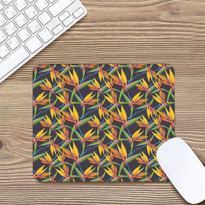 Bird Of Paradise Flower Pattern Print Mouse Pad