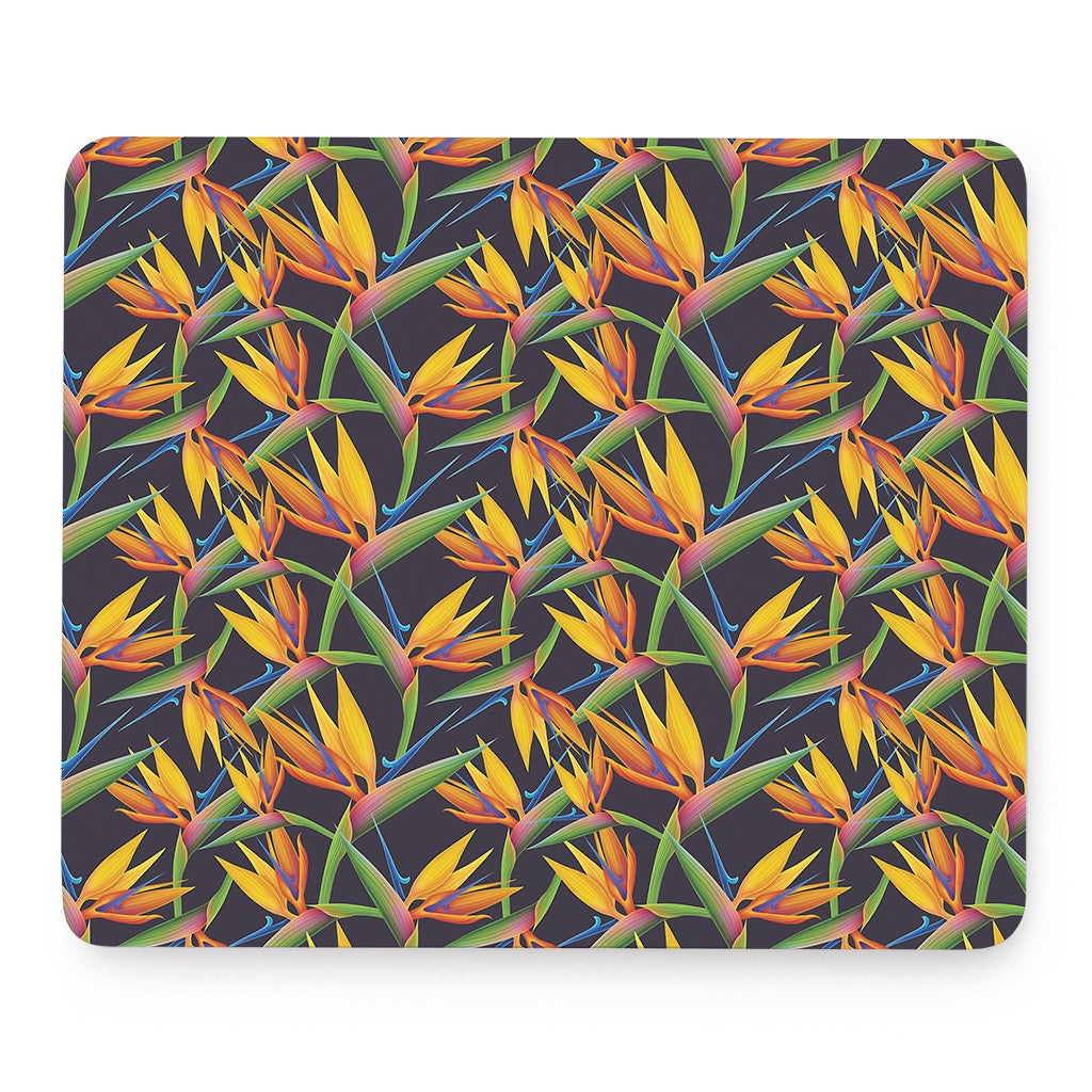 Bird Of Paradise Flower Pattern Print Mouse Pad